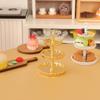 Three-layer Mini Dessert Cake Stand Non-toxic Dollhouse Model Cake Stand Miniatures  Birthday Gift