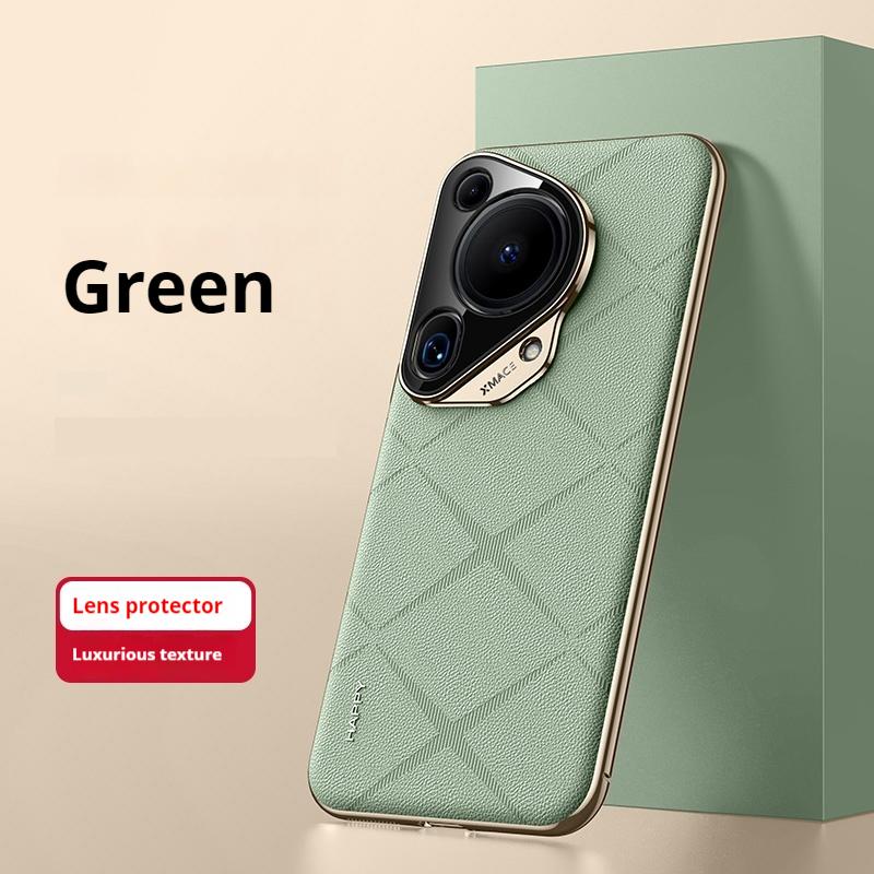 Fashion Leather Back Electroplated Hard PC Cover Case For Huawei Pura 70 Pro Ultra P60 PRO Art Nova 13 12