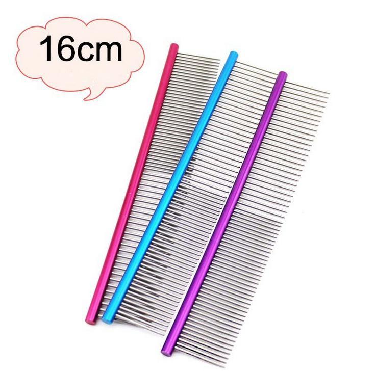 Stainless Steel Pet Grooming Comb for Dogs and Cats Professional Double Sided Metal Comb for Hair Care Detangling and Shedding