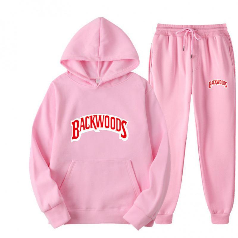 

2024 Spring/Autumn BACKWOODS Men s Hip Hop Print Sportswear Hoodie Set L