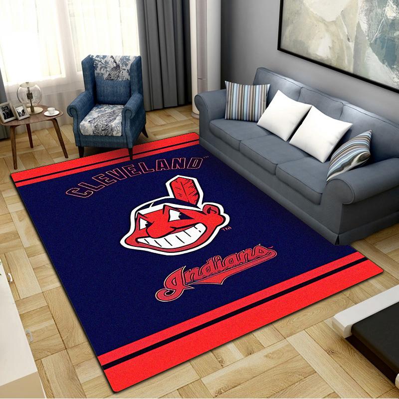 Cleveland Guardians Teppich für Wohnzimmer Schlafzimmer Zuhause Sofadekoration, Kinder Spiel rutschfeste Bodenmatte