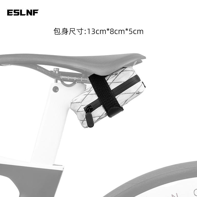 ESLNF Waterproof Reflective Bicycle Tail Bag Velcro Quick Release Bicycle Riding Bag Bike Saddle Bag Bicycle Accessories белый