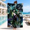 1PC Ayato Genshin Microfiber Beach Towel, Soft Lightweight And Quick-Dry, Ideal for Summer Travel, Beach Essential, Swimming Pool Gift