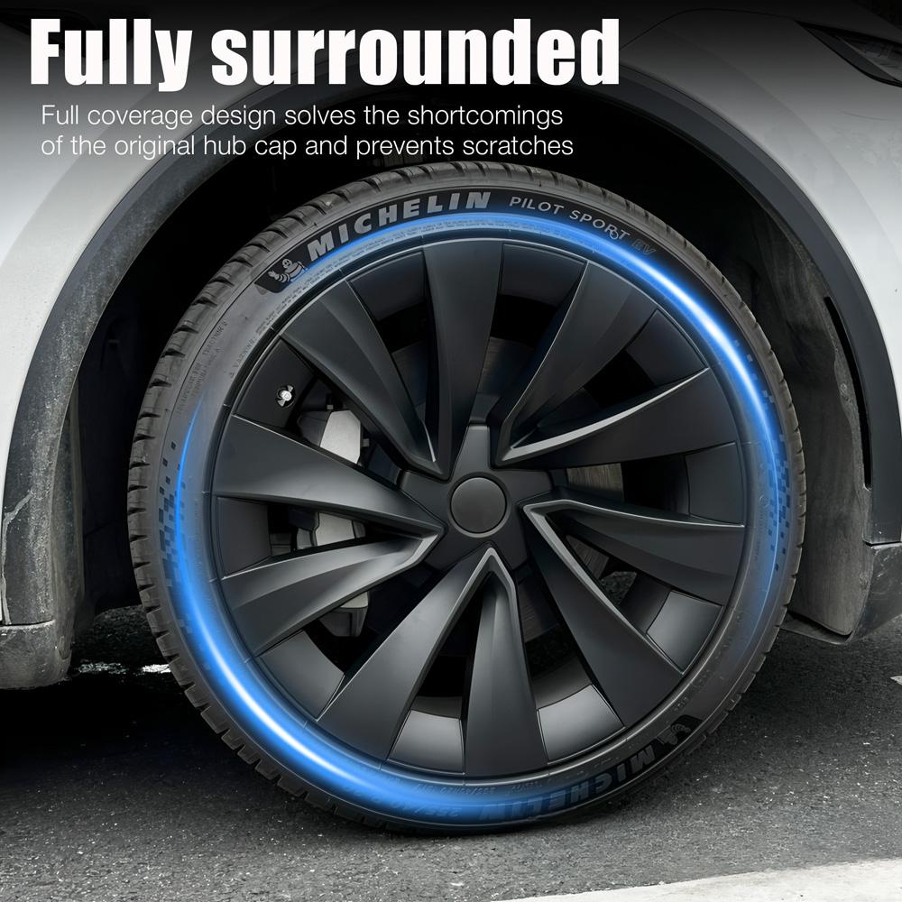 4 Copricerchi per Tesla Model Y Juniper Cerchi da 20 Pollici Copricerchio Sostituzione Performance Cerchi Helix 2.0 Copriruota Completo 2025