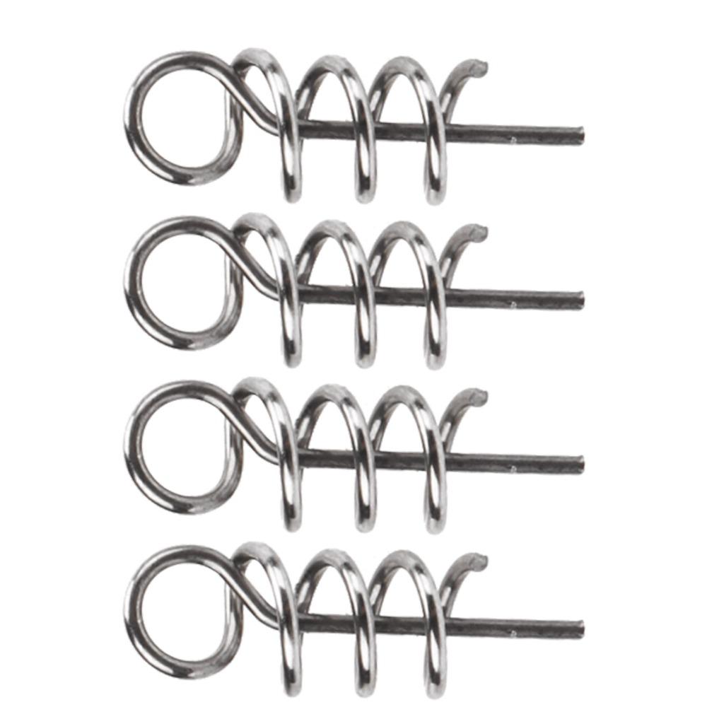 200PCS 15mm Length Lure Screw Spring Twist Silver Lure Screw Springs Saltwater Fishing