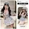 Sex lingerie sexy pure desire blue cos embroidered double-sided satin maid dress lolita apron