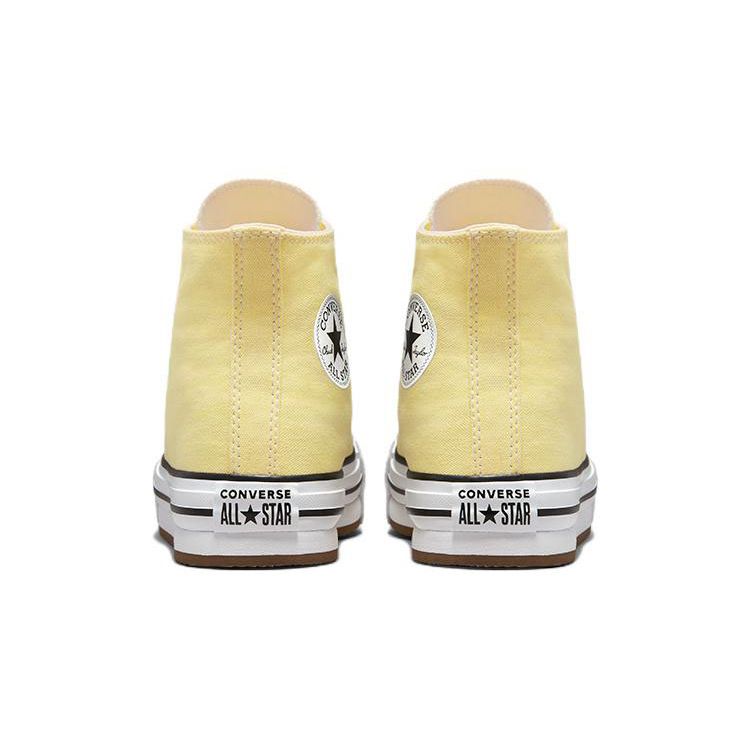 Converse All Star Series EVA Lift Comfortable Casual Durable High-Top Canvas Shoes Kids Sneakers Yellow A02488C