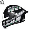 LVS full face motorcycle helmet DOT approved retro cat pattern motorcycle racing helmet with double-sided cover