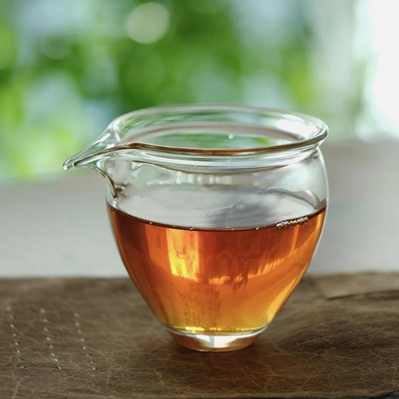 Tazza da tè in vetro borosilicato alto giapponese Brocca ispessita resistente al calore Versare il tè Tazza trasparente Cha Hai Set da tè Kung Fu per la casa