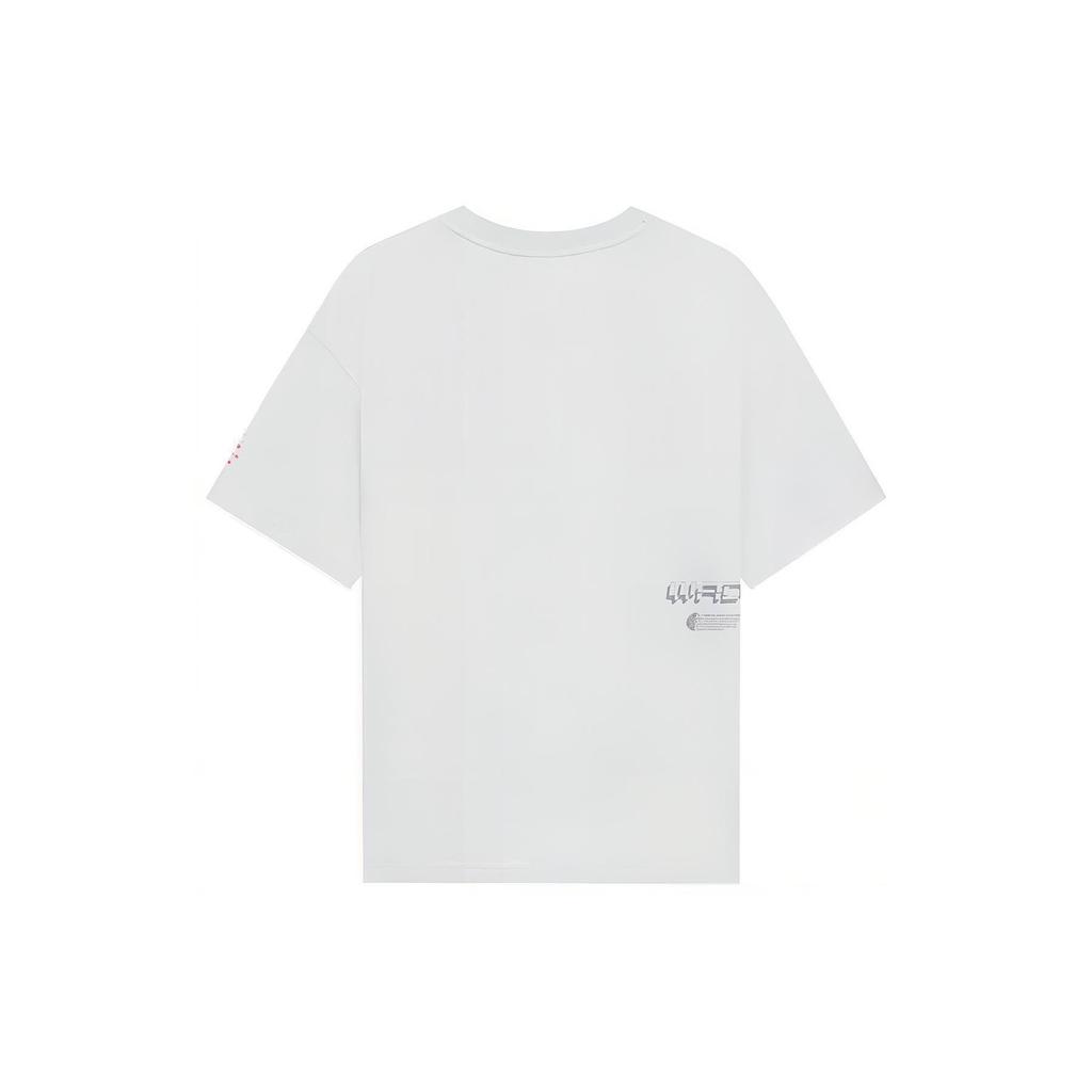 Li Ning T Shirts Men's Gray Crew Neck Moderate Straight Fit AHSSA45-1