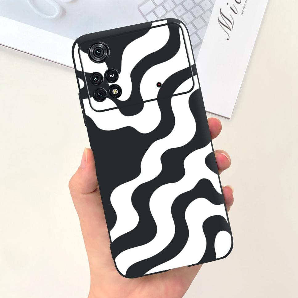For Xiaomi Poco M4 Pro 4G Case Little Daisy Astronaut Pattern Soft Silicone Covers For Xiaomi Poco M4Pro 6.43"Bumper Phone Cases