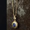 Exquisite Retro-Style Sapphire Jewelry Set: Adjustable Ring, Stud Earrings, Necklace for Women