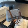 Bag Women's Bag 2025 New Fashion Textured Shoulder Crossbody Bag Rhombus Chain Simple Versatile Small Square Bag