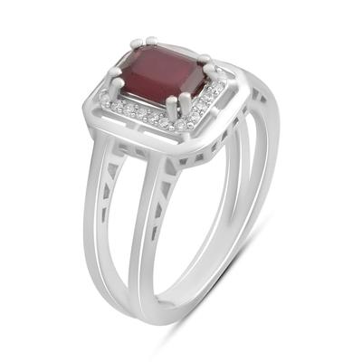 Silver Ring with Natural Ruby 1.717ct, Item Weight 4.72 G (2194880)