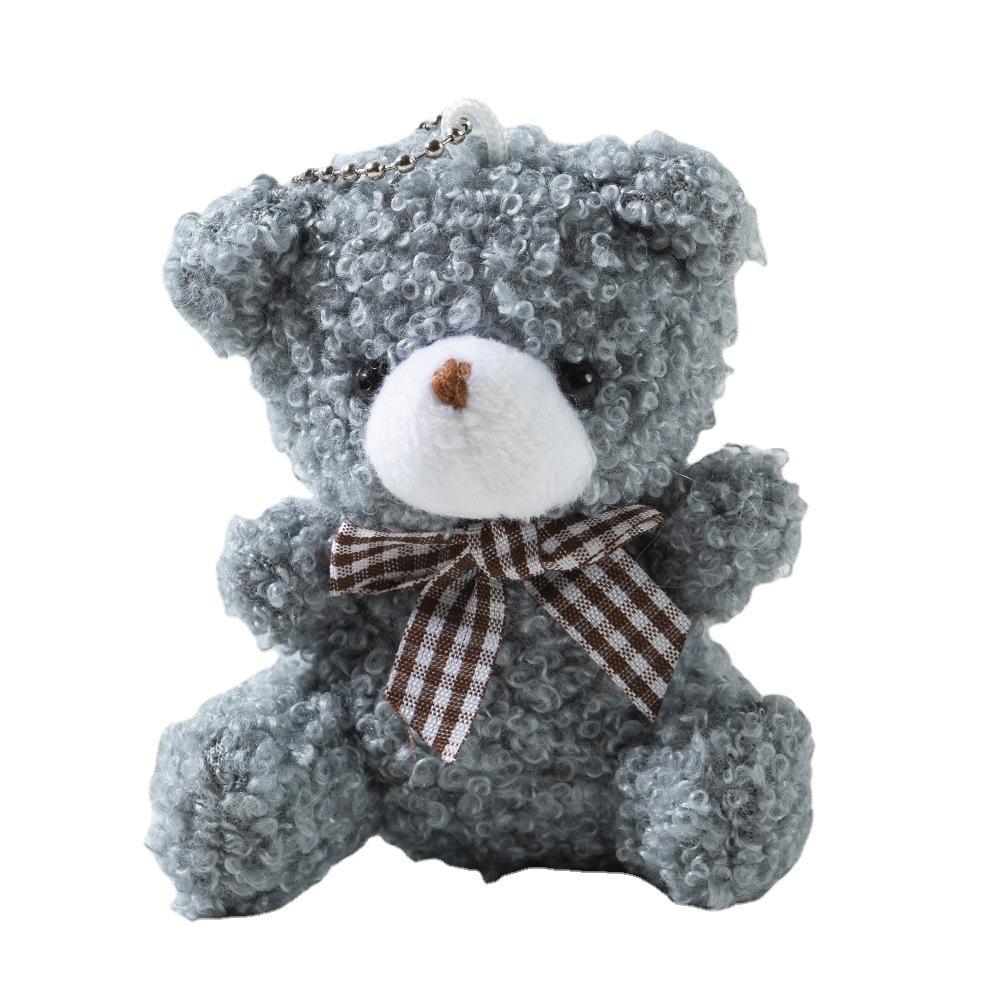 Niedliche Cartoon Mini-Fliege Teddybär Kurzes Plüschtier Tasche Auto Schlüsselanhänger Anhänger Puppe