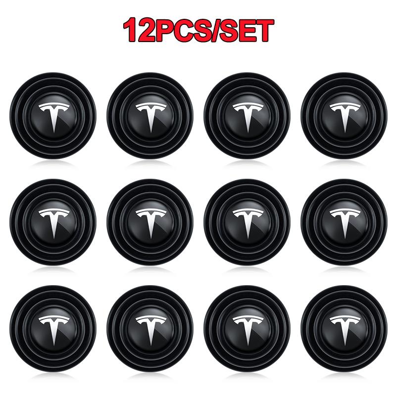 AMU1 4/8/12Pcs Car Door Anti-shock Pad Anti-noise Buffer Gasket Auto Interior For Tesla SpaceX Model 3 Y S X Cybertruck Coil Highland