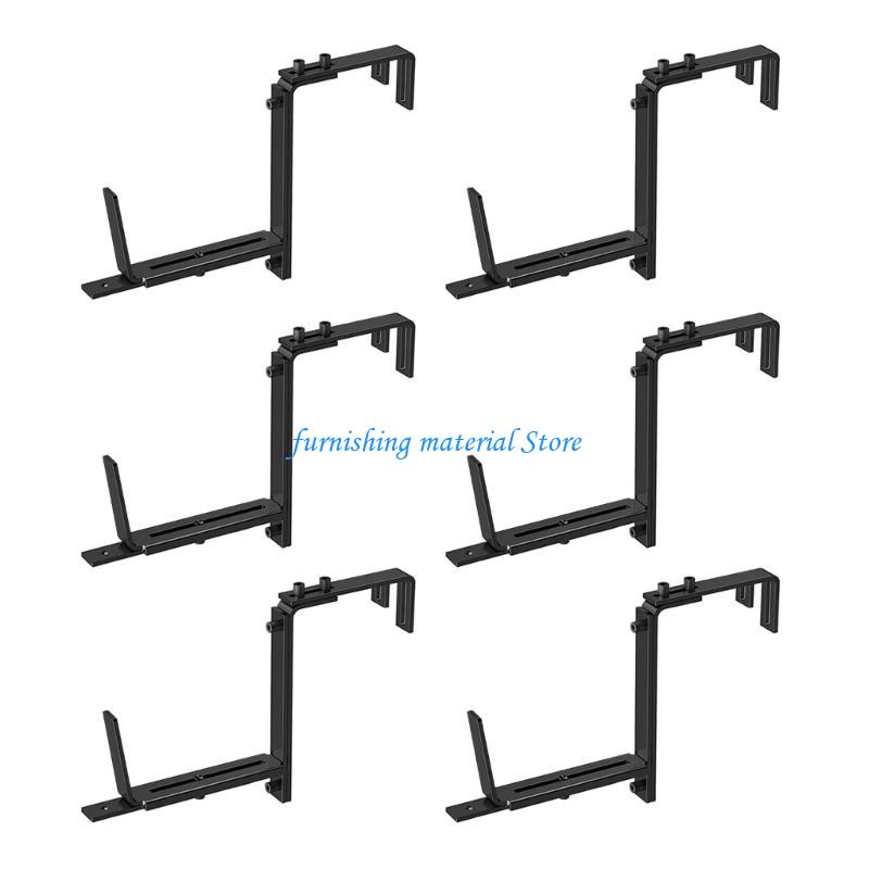 Y5GD Upgrades Window Sill Planter Support Set Expandable Metal Brackets Set Outdoor Window Planter Mounting Brackets 4/6pcs