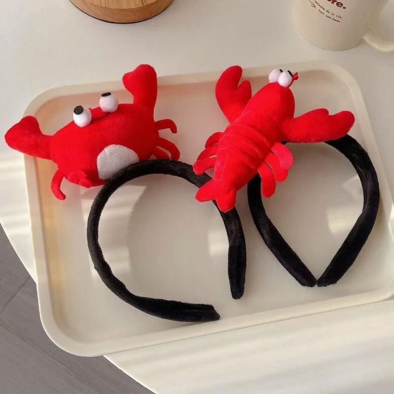 Cute Funny Wash Face Party Performance Prop Female Headwear Cartoon Headdress Crab Hair Hoop Lobster Headband