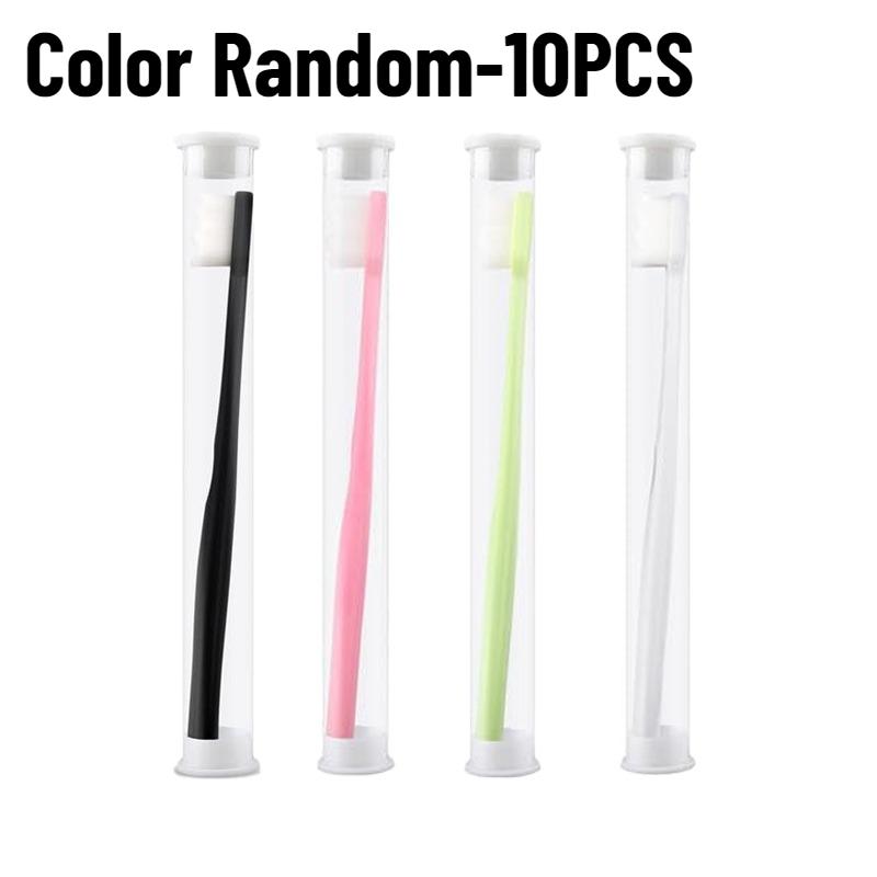 5/10PCS Ultra Fine Soft Bristled Toothbrush Million Nanometer Bristles Gentle Adults Deep Cleaning Portable Travel Cleaning Tool
