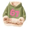 Children's Fashionable Printing Casual Fleece Hooded Loose Fit Hoodie Without Pockets