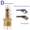 Adattatore M22 14mm Accoppiamento Rapido Connettore Tubo Pistola Idropulitrice ad Alta Pressione Raccordo di Conversione Rapida per Karcher Lavor Parkside Bosch
