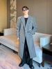 Men's Autumn/Winter 2025 Trendy Woolen Lapel Trench Coat - Scruffy Cool Mid-Length Outerwear