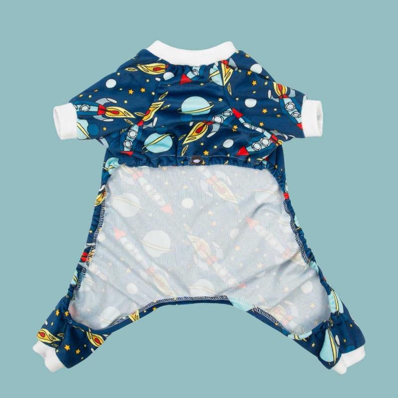 1pc Rocket Dog Pajamas, Cute Cat Costume, Medium Pet Sleepwear , Christmas, Christmas Decor