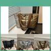 Chic Large Capacity Designer Tote Bag For Women In Stylish Black Silver And Gold Colors