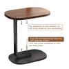 C Shaped Side Table Modern Light Luxury Style Small Coffee Table Living Room Portable Household Compact Tea Table