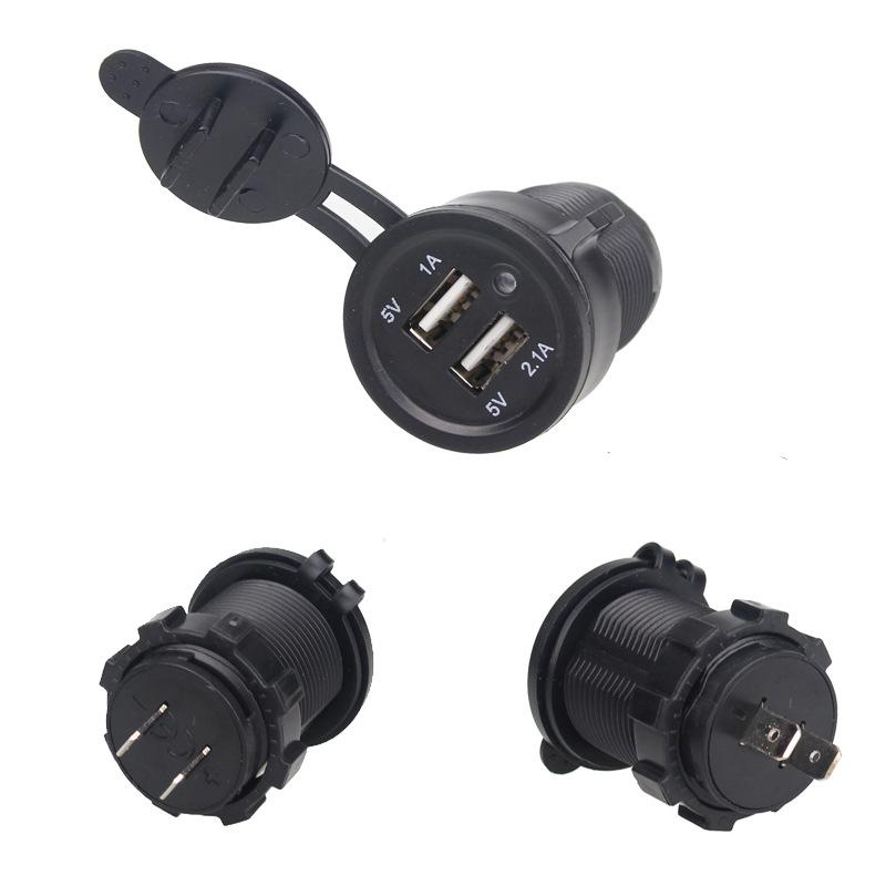 Three-Function Dual USB Charger + LED Voltmeter + 12V Socket Panel Rechargeable Power Adapter Suitable For Yacht Car Accessories