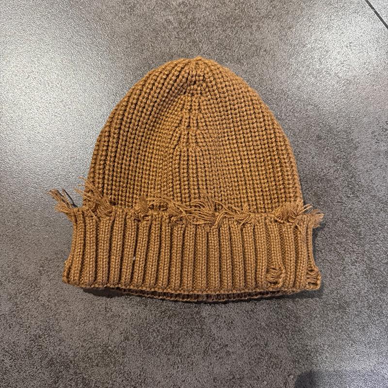 Knitted Color Solid Cap Winter Street Style Warm Beanie Hat For Casual Wear