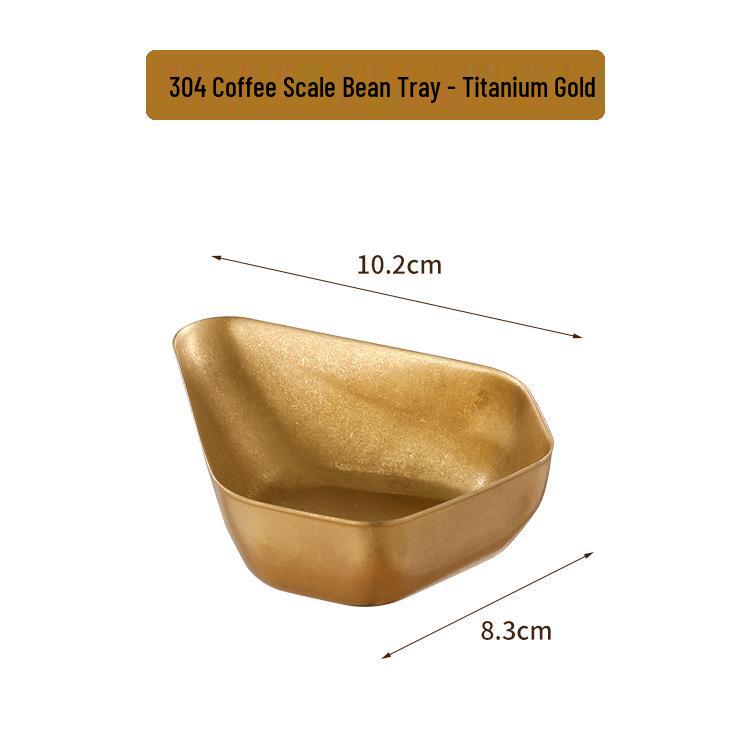 304 Stainless Steel Coffee Bean Weighing Dish with Colorful Display Tray