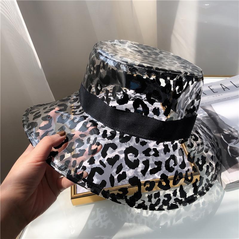 New Fall Season Transparent  PVC Rain Hat Foldable Soft Waterproof Wide Brim Bucket Cap Sun Hat for Women Girls Ladies