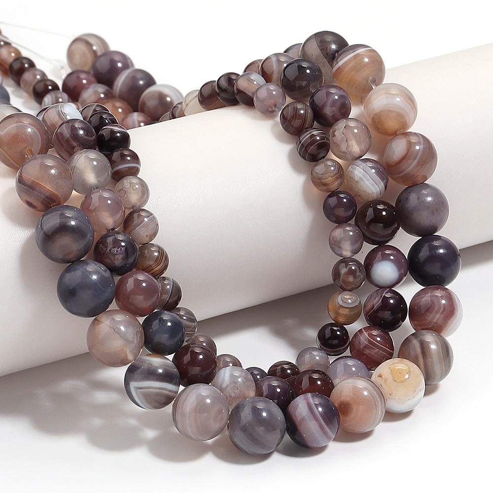 Natural Stone Beads 4 6 8 10mm Persian Gulf Agate Stone Round Loose Beads For Jewelry Making DIY Bracelets Necklace Accessories