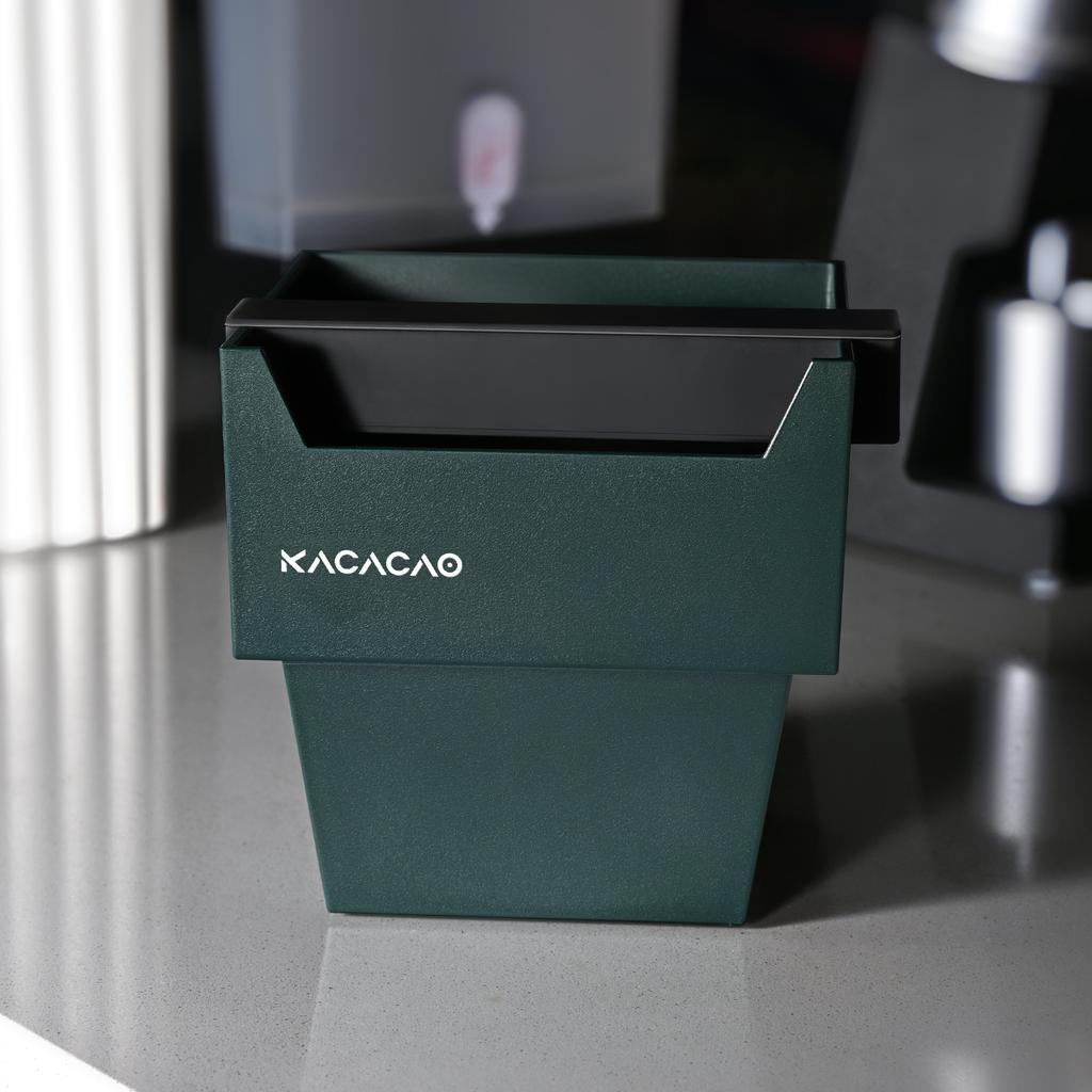 KACACAO Klassisches ABS-Klopfset, Barista-Werkzeug, verbesserte rutschfeste Handhabung, schwarzer Espresso-Kaffeesatz-Organizer