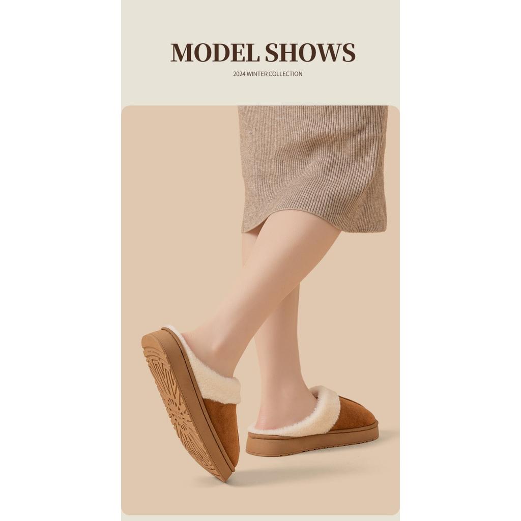 Same Color Couple's Home Shoes for Men and Women, Gentle Companionship for Winter Home, Soft Plush Upper, and Comfortable Memory Sponge