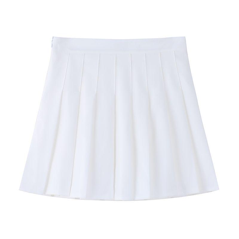 Korean Chic Multi-Color Pleated Skirt: Playful & Sweet JK-Style Lined Short Skirt