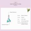WOSTU Electromobile Bike Floating Dangle Charm 925 Sterling Silver Green Enamel Beads Fit Bracelet
