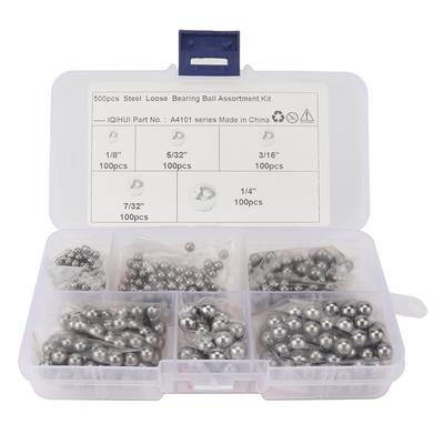 500x Bolas de Acero de Precisión G25 Surtidas 1/8 5/32 3/16 7/32 1/4 Grado 25