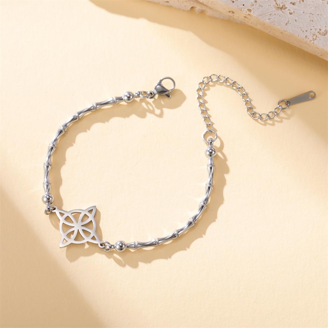 Classic Witch Knot Bracelet for Women Stainless Steel Fashion Celtics Knot Bracelets Wicca Amulet Jewelry Gift Wholesale