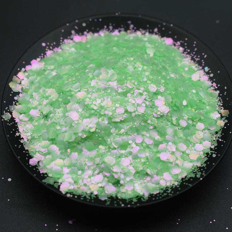 Craft Supplies Matte pink Chunky Glitter Mixed Neon Chunky Glitter for Christmas Decoration Tumblers Crafts