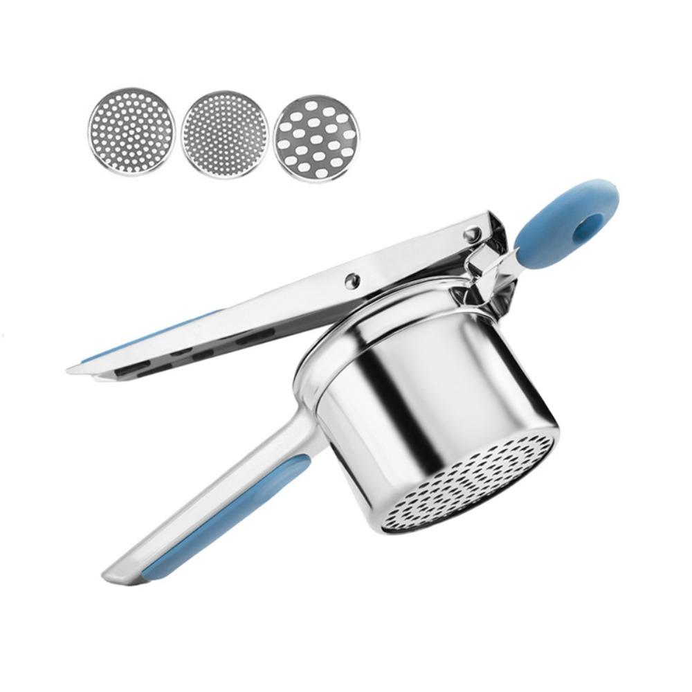 

Manual Juice Squeezer Stainless Steel Spaghetti Presser Potato Crusher Potato Ricer Maker Baking синий