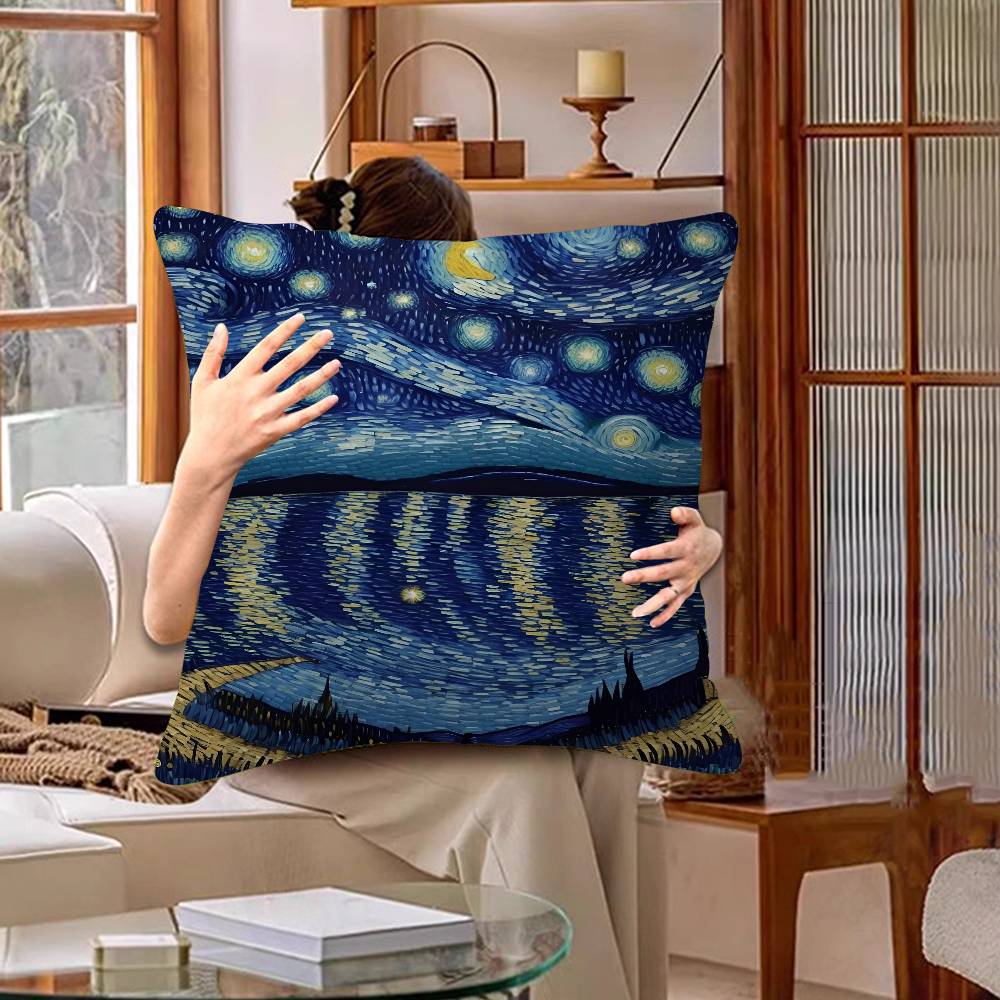 Vintage Art Van Gogh Oil Painting Pillow Cover Design cushion Cover decor Holiday Decorati
