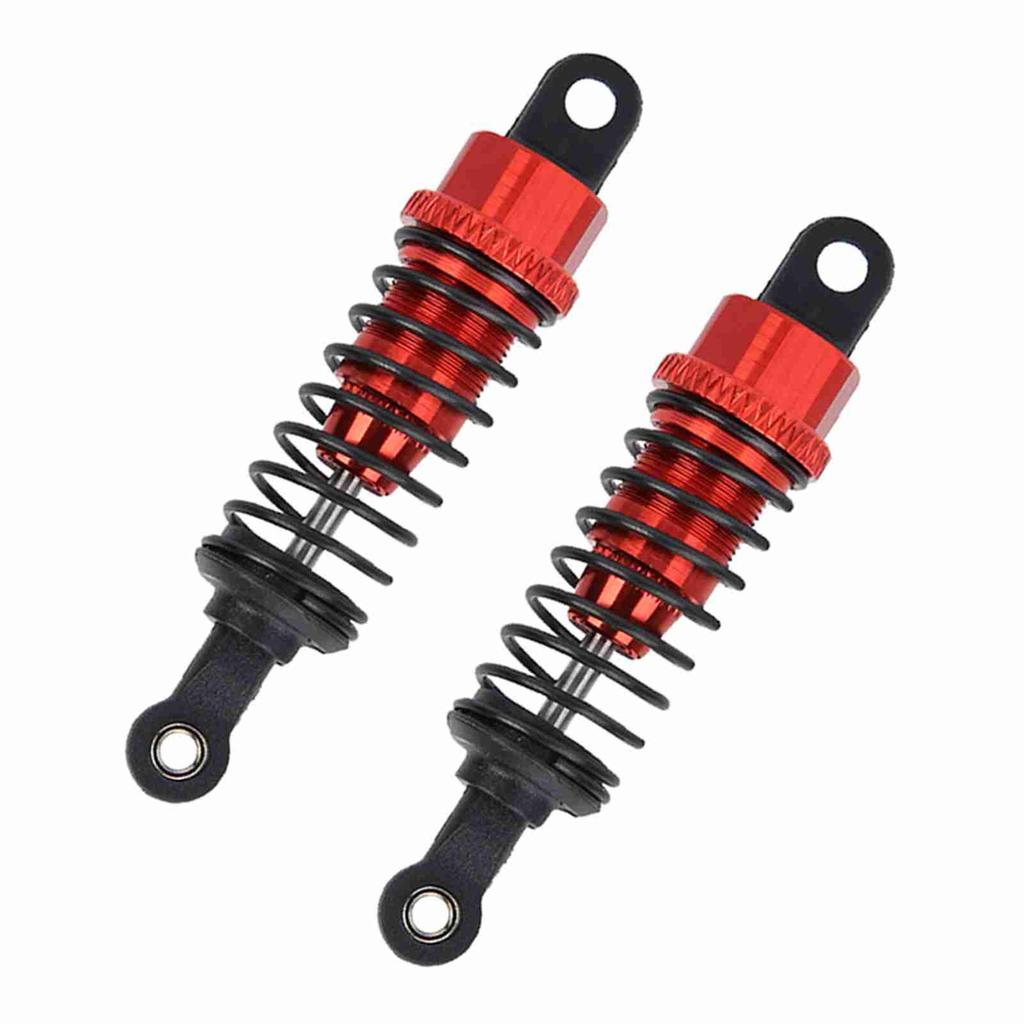2PCS 1 18 Remote Control Car Metal Shock Absorber Damper for 1:18 RC Car 65mm Red