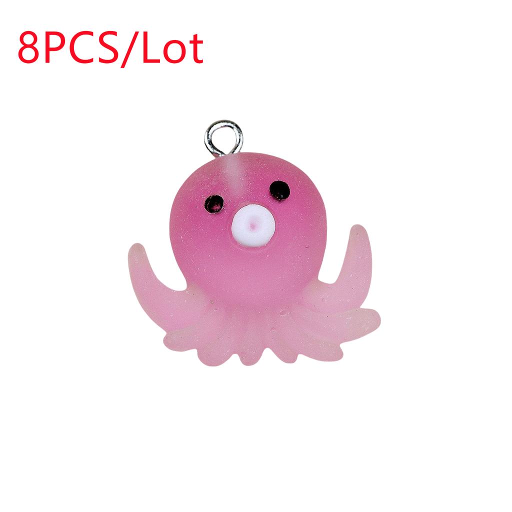 8PCS/LOT Resin Ocean Series Pendant Suitable for DIY Necklace Earrings Keychain Kawaii Scrapbooking Embellishments Diy Accessories