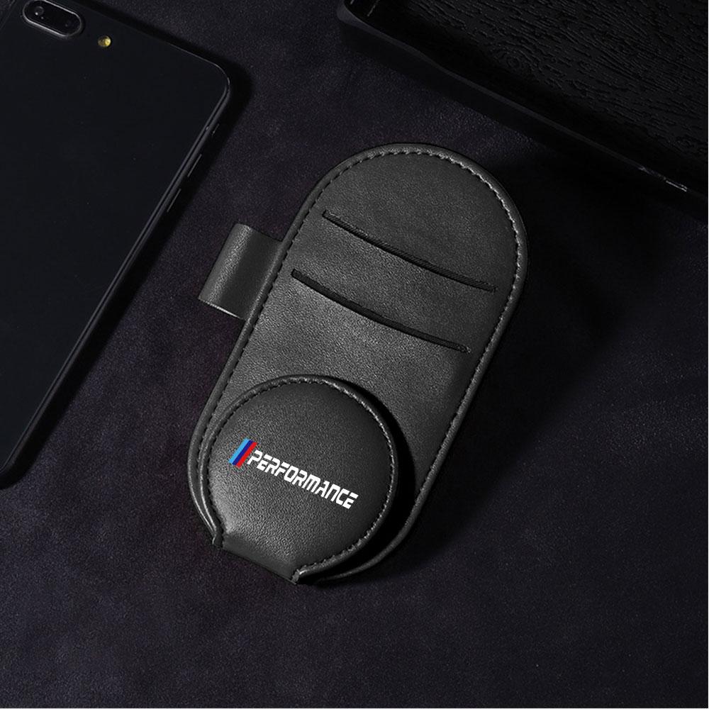 Porta occhiali da sole per parasole auto, clip appendi occhiali magnetica, supporto di lusso per occhiali da sole per auto, universale per BMW E46 F30 E39