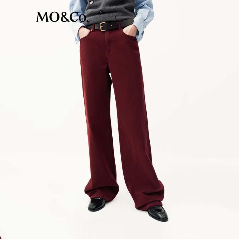 

MO&Co. Women s Cotton Tailored Wide-Leg Denim Jeans XS