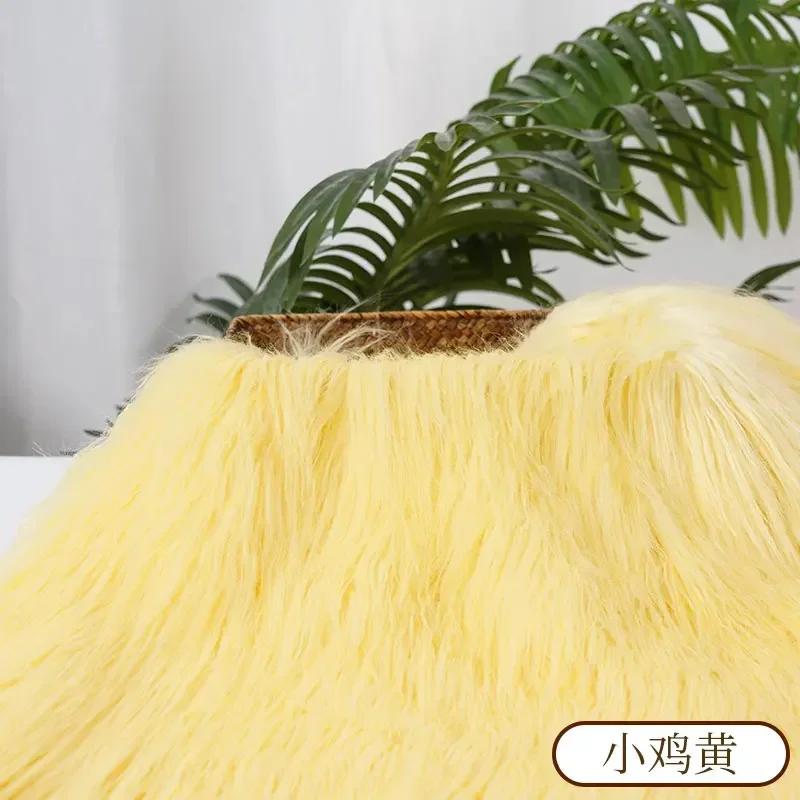 0.5/1 Yard 9cm Faux Fur For Needlework Sewing Doll Toy Beard Hairstyles DIY  Material Accessories Home Decoration Cosplay Fabric