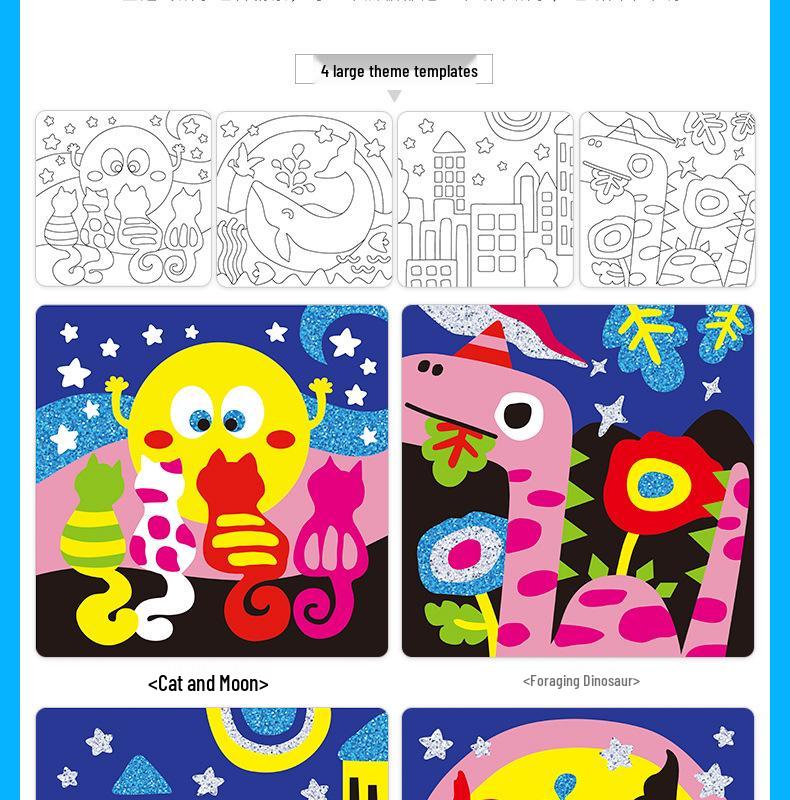 Milo Creative Sand Painting Set for Kids Ages 3-6: DIY Colored Sand Art for Early Childhood