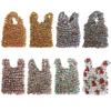 Elastic Handheld Shopping Bag Expansion Floral Paddy Bag Portable Foldable Stretch Bag  Snack